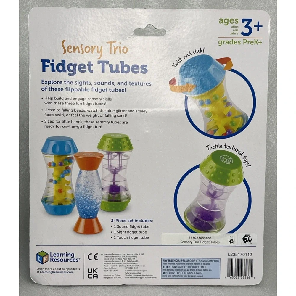 Learning Resources Sensory Trio Fidget‎ Tubes Fine Motor Skills Sensory Toys NEW